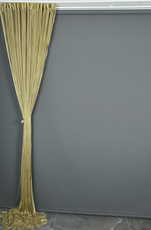 İP PERDE İNCE ZİNCİR GOLD RENK 300 x 280 CM - 11