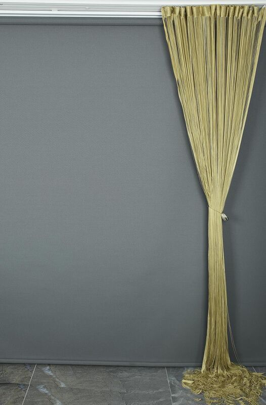 İP PERDE İNCE ZİNCİR GOLD RENK 300 x 280 CM - 12