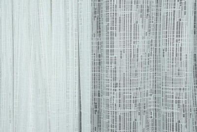 KARELİ MODEL KIRIK BEYAZ RENK TEK KANAT Hazır dikilmiş Pileli Fon Perde 300*260 cm - Akça Tekstil