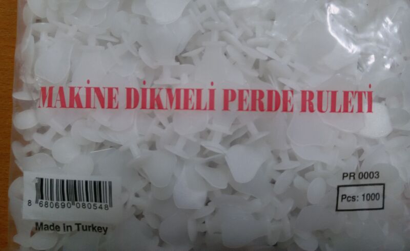 MAKİNE DİKMELİ PERDE DÜĞMESİ TÜL PERDE DÜĞMESİ (1000 ADET) - 1