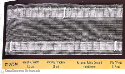 S PİLE EKSTRAFOR Kod : C1075M (50Mt) 7,5 CM - AKÇA TEKSTİL