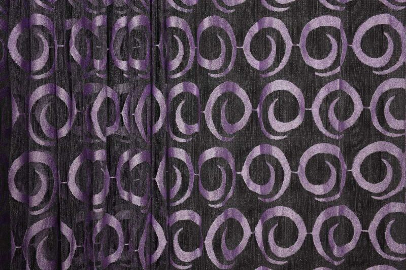 VAKKO ÇİFT RENK LİLA İP PERDE HAZIR DÜĞMELERİ DİKİLMİŞ İP PERDE 300*240 cm - 5
